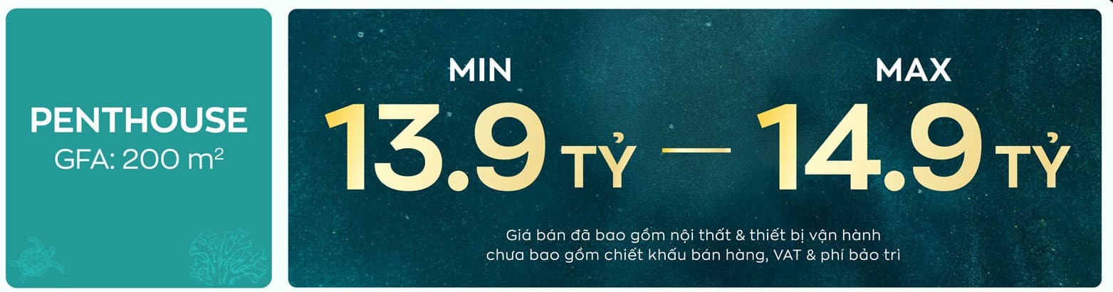 Giá Penthouse Bảng giá siêu phẩm Penthouse diện tích 200m2 giá từ 13.9 tỷ đồng