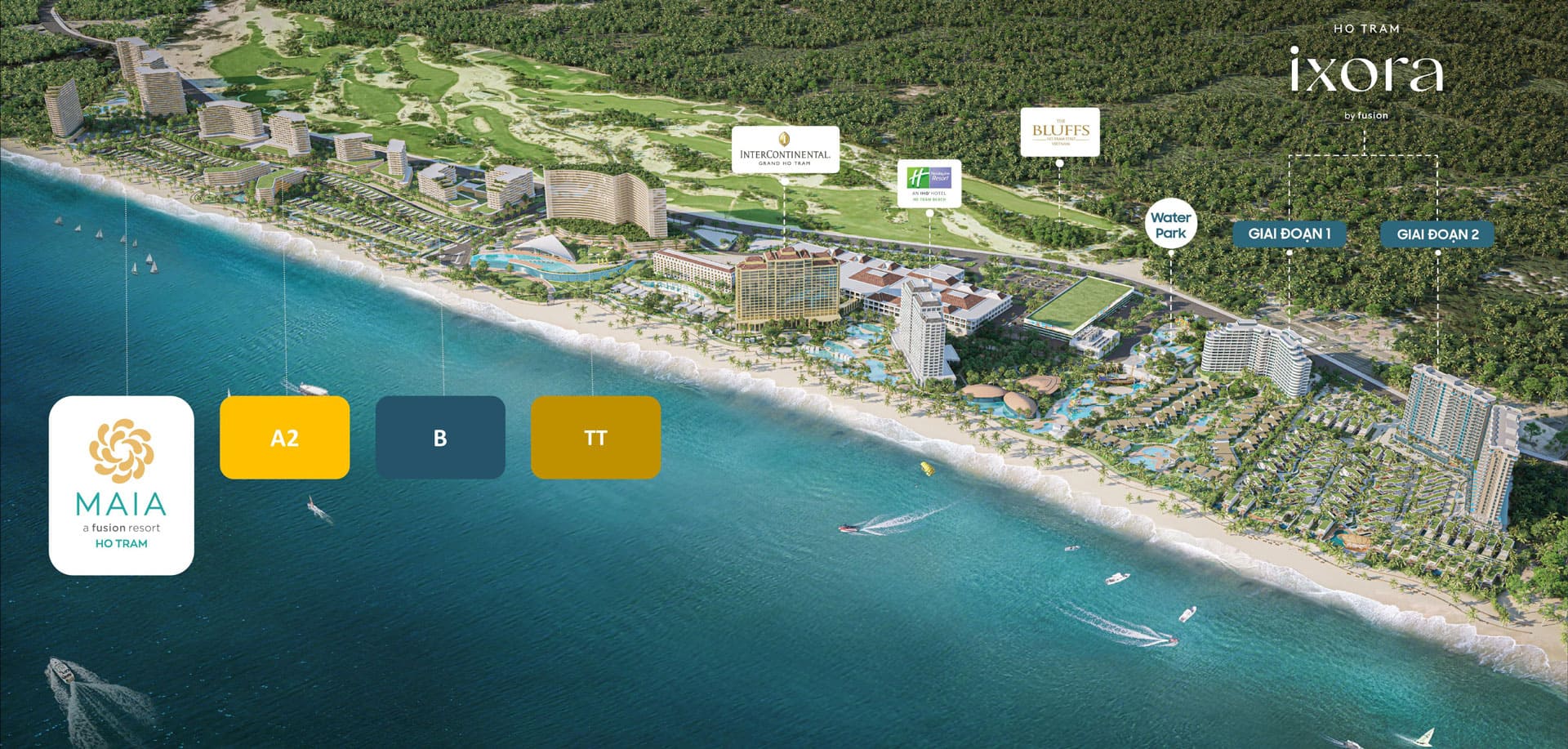 Bản đồ mặt bằng tổng thể The Grand Ho Tram Strip và Maia Resort