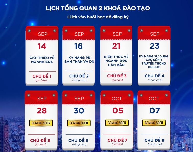 ERA Việt Nam tổ chức cho Agent chương trình bứt phá để thành công lịch đào tạo bứt phá thành công