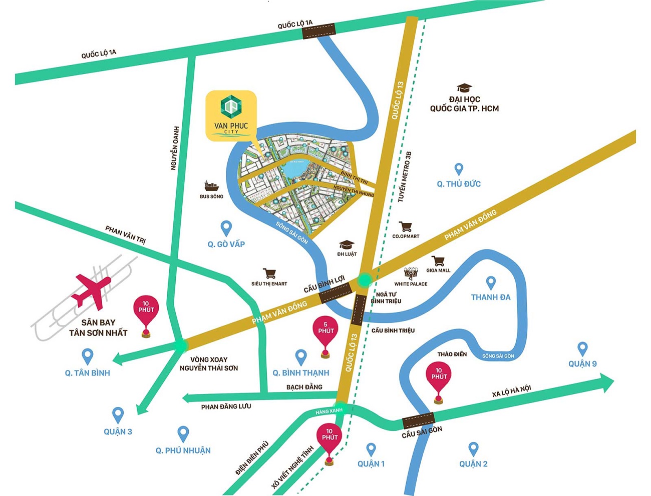 Vị trí đô thị Vạn Phúc City