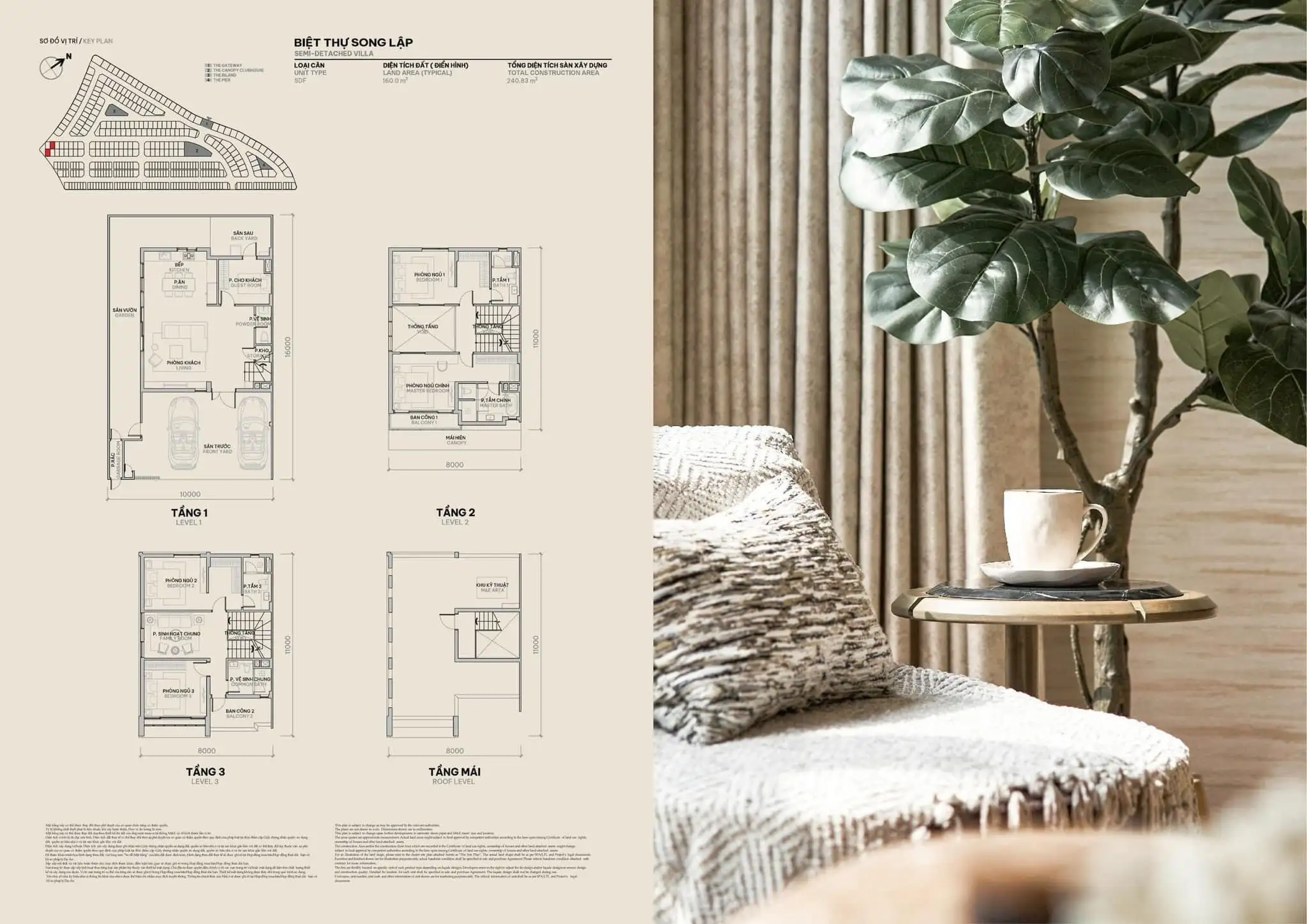 Mặt Bằng Thiết Kế Biệt Thự Song Lập Sycamore 1