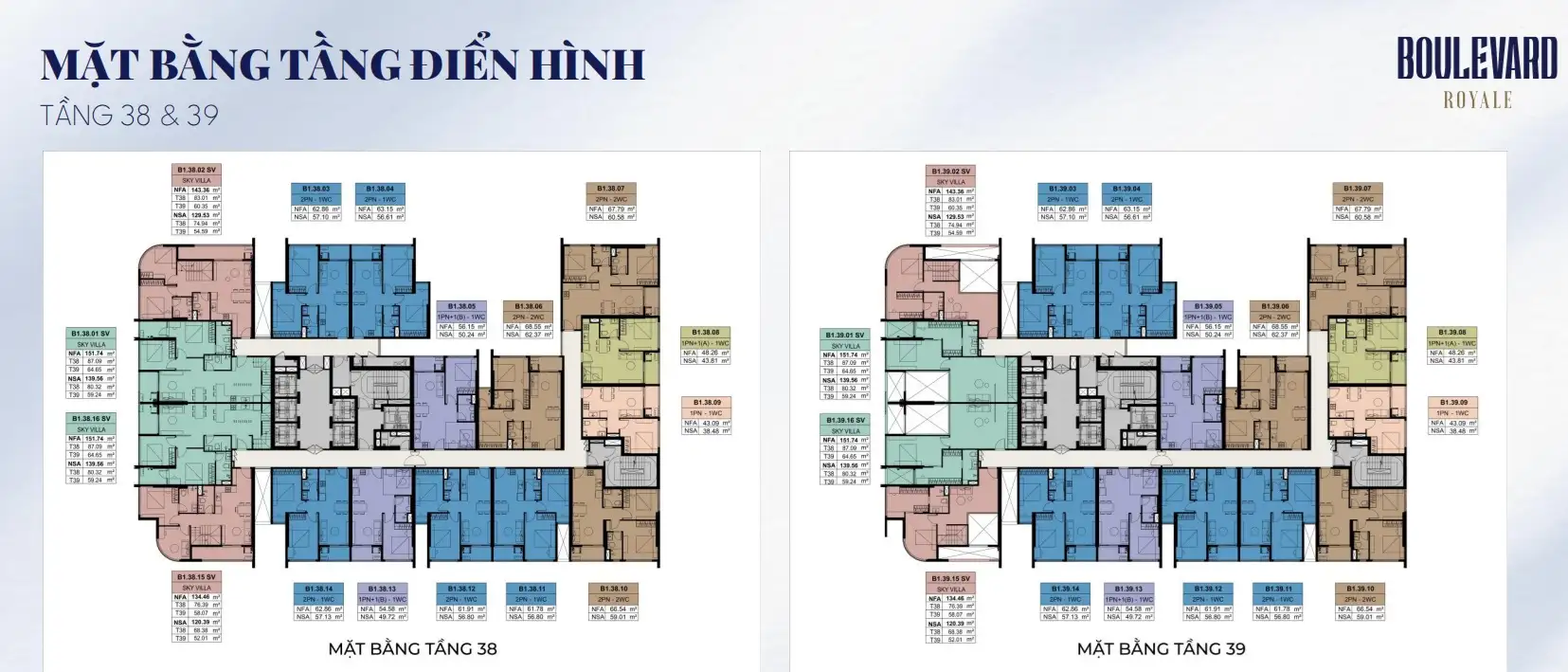 Mặt Bằng Tầng điển Hình 38 & 39