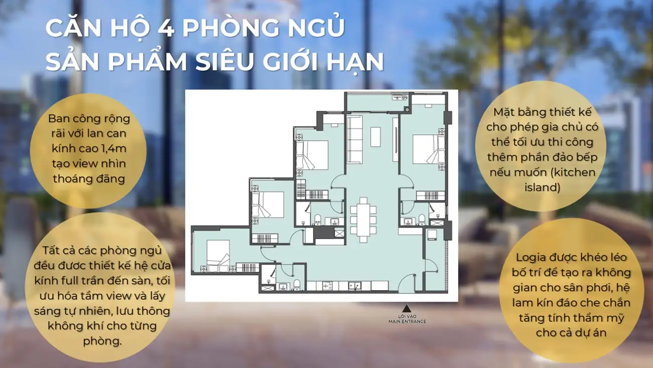 Bán Căn hộ 4 Phòng ngủ The Global City TP Thủ Đức Căn Hộ 4 Phòng Ngủ The Global City