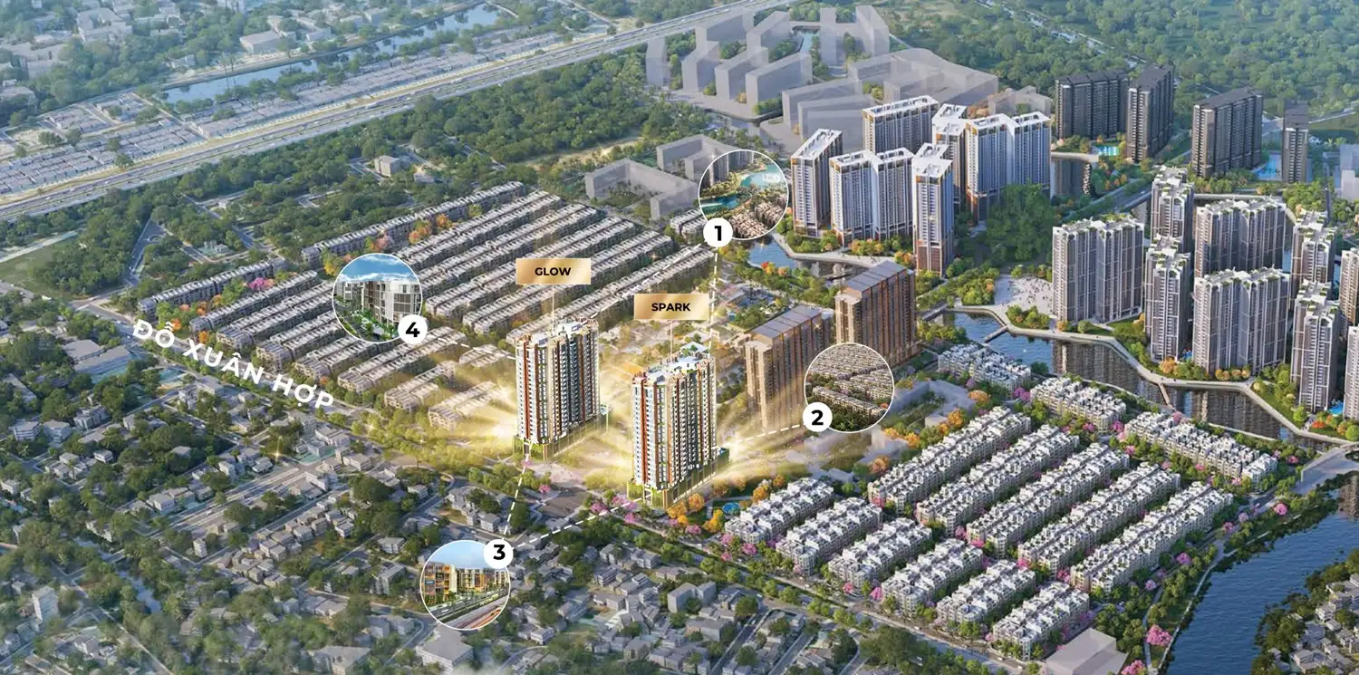 Bán Căn hộ 4 Phòng ngủ The Global City TP Thủ Đức Tòa Glow Và Spark 1