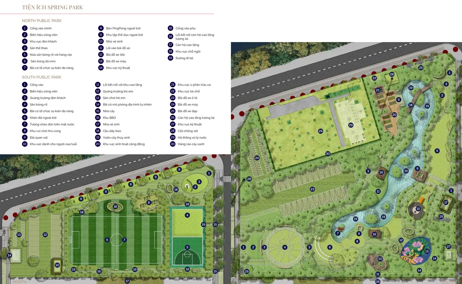 Mặt Bằng Tiện ích Dự án Spring Ville